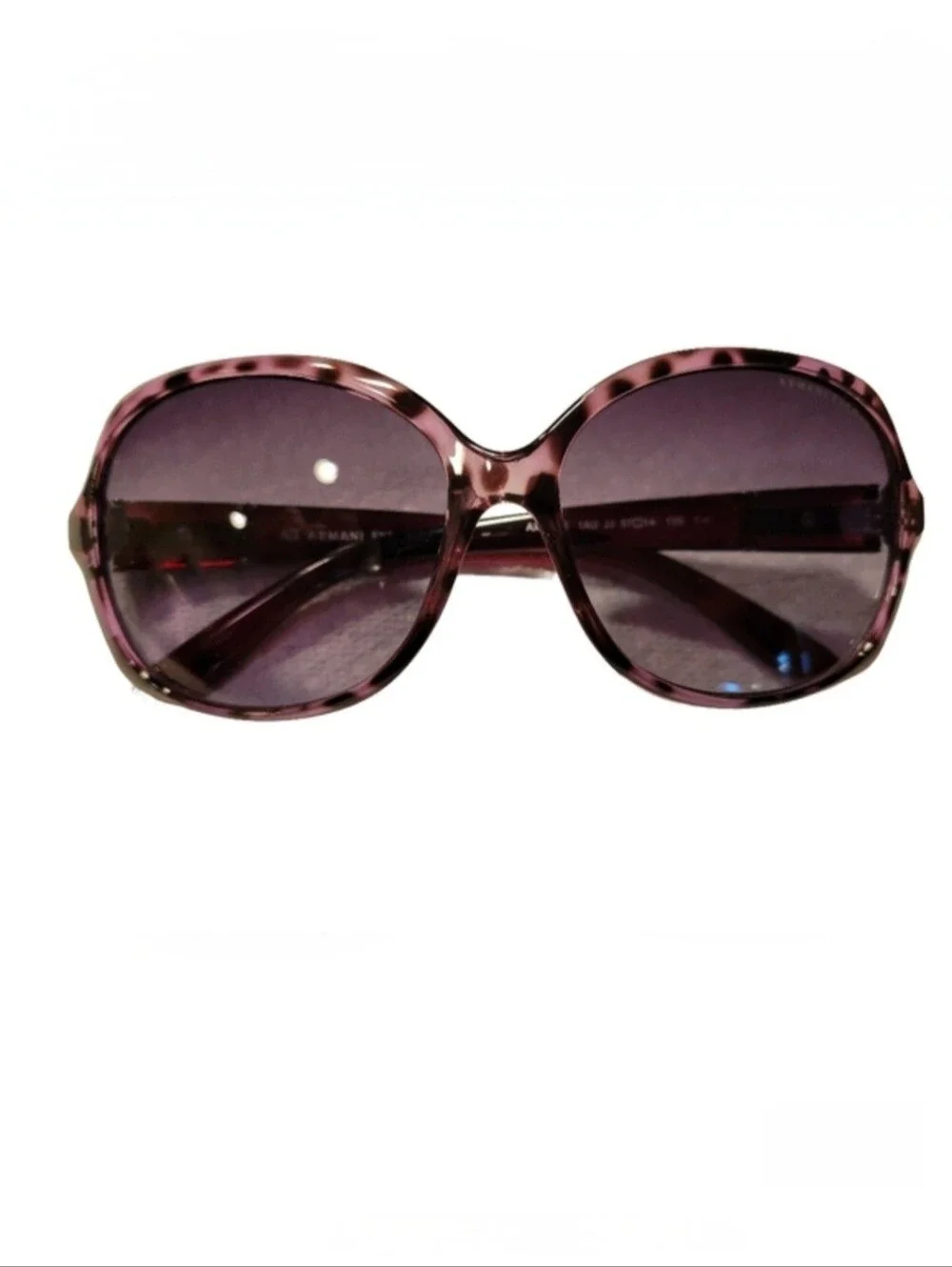 Y2K Armani Exchange A/X Oversize Square Sunglasses A/X 249/S Rose Pink Tortoise